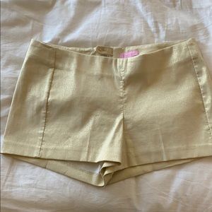 Lilly Pulitzer gold shorts
